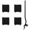 Meubelrollers 4 st met lifter 13,5x13,5x6 cm staal 1300 kg