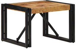 vidaXL - Salontafel - 50x50x35 - cm - massief - ruw - mangohout