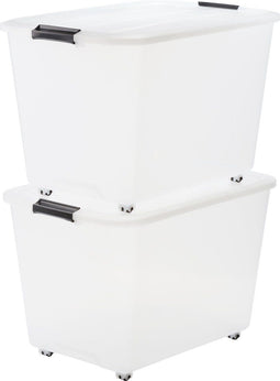 IRIS Topbox - Opbergbox 60L - Stapelbaar met wielen - Set van 2 (2 stuks)