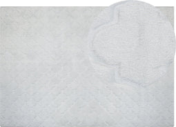 GHARO - Shaggy vloerkleed - Lichtgrijs - 160 x 230 cm - Polyester