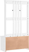 vidaXL - Halboom - SANDENS - wit - 87x40x159,5 - cm - massief - grenenhout