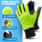 Mivelo fietshandschoenen - herfst en lente - winddicht waterafstotend - neon groen