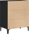 vidaXL - Dressoir - Zwart - Eiken - 57x35x70 - cm - Gelaagd - Hout