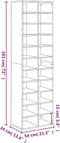 vidaXL Schoenenkast - 54x34x183 cm - 22 vakken - Sonoma eiken