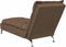 vidaXL - Chaise - longue - met - kussens - stof - bruin