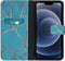 iMoshion Hoesje Geschikt voor iPhone 13 Pro Hoesje Met Pasjeshouder - iMoshion Design Softcase Bookcase - Blauw / Blue Graphic