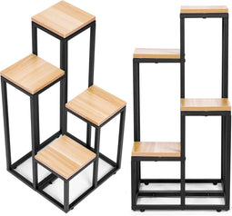 Plantenstandaard - 4 planken - metaal - 34x34x69,5 cm - licht