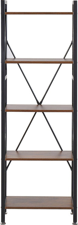 DALE - Boekenkast - Donkere houtkleur - Vezelplaat