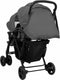 vidaXL - Tweelingkinderwagen - tandem - staal - donkergrijs