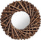 vidaXL - Wandspiegel - rond - 40 - cm - teakhout