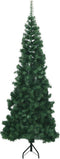 vidaXL - Kunstkerstboom - hoek - 240 - cm - PVC - groen