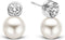 TI SENTO Dames Oorbellen - 925 zilver - Wit parel - 7590PW