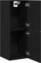 vidaXL - Badkamer - Wandkast - Zwarte - Eik - 30x30x80 - cm - Gelaagd - Hout