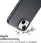 Accezz iPhone 14 - Leren Hoesje MagSafe - Verhoogde Randen - Onyx Black
