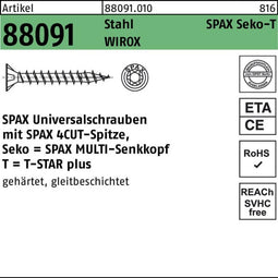 SPAX 1191010300255 Houtschroef 1000 stuk(s)