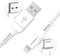 imoshion - Lightning naar USB A Kabel - 0,5 meter - Gevlochten textiel - Wit