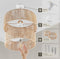 tectake® Plafondlamp Lignea Lux - Hanglamp Boho stijl - Ø45 x 27,5 cm - Jute lampenkap - 40W - Decoratieve sfeerlamp