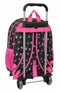 Kuromi Schoolrugzak met Wielen - Ergonomische Bekleding - Zwart Fuchsia 33 x 42 x 14 cm