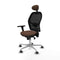 Jorquera Piqueras y Crespo 3D086G1 - Bureaustoel met hoofdsteun - Verstelbare hoogte Lumbaalsteun - Zwart Donkerbruin