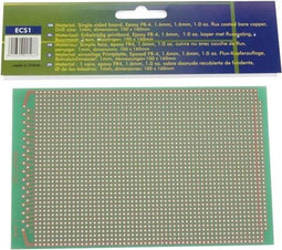 Velleman Eurocard, 100 x 160 mm, 1 contact per eiland, enkelzijdig, eurodin DIN41612 en DIN41617, epoxy FR-4, groen
