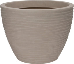 Pro Garden Plantenpot/bloempot Dunes - Tuin - stevig kunststof - zand/beige - D50 x H38 cm - Voor buiten