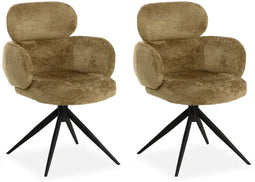 MX Sofa - Porta – Eetkamerstoelen – Curry – Set van 2