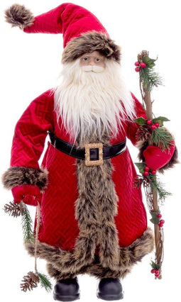 Christmas Kerstversiering Rood Multicolour Polyresin Weefsel 60 Cm