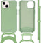 iMoshion Hoesje Geschikt voor iPhone 13 Hoesje Met Koord - iMoshion Color Backcover met afneembaar koord - Groen