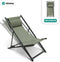 Niceey Ligstoel Opvouwbaar met Hoofdsteun - Strandstoel Inklapbaar - Campingstoel - Strandstoel - Tuin - Groen - 2 stuks