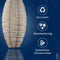 Lumiz Solar Buitenlamp - Buitenverlichting - Lampion - Solar Tuinverlichting - Folia Long Oval - 20 cm - Licht Taupe