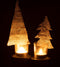 J-Line kaarshouder Kerstboom - kunststof - zilver - large