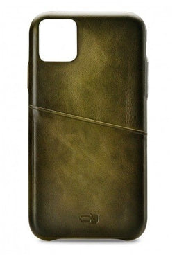 Senza iPhone 11 Pro - Leather Cover met Card Slot - Echt leer - Burned Olive