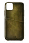 Senza iPhone 11 Pro - Leather Cover met Card Slot - Echt leer - Burned Olive