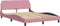 vidaXL - Bedframe - met - hoofdeinde - zonder - matras - 140x200 - cm - fluweel - roze