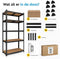 BRASQ Stellingkast Zwart - Set van 2 - Metalen Opbergrek - 180x90x40 cm - 5 lagen - 175 KG per plank (set van 2)