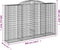 vidaXL - Schanskorven - 4 - st - gewelfd - 300x50x180/200 - cm - ijzer