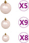vidaXL - Kunstkerstboom - met - verlichting - en - kerstballen - 90 - cm - groen