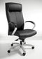Ergonomische directiestoel Zwart leatherlook met multifunctionele wielen