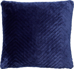 Dutch Decor ZICO - Sierkussen zigzag 45x45 cm Insignia Blue - blauw - superzacht - Inclusief binnenkussen