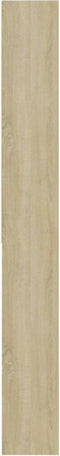 vidaXL - Wasmachinekast - 64x24x190 - cm - wit - en - sonoma - eikenkleurig