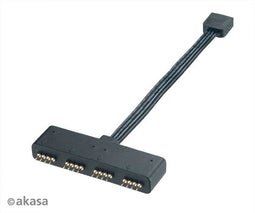 Akasa RGB LED Splitter Kabel - RGB LED-splitterkabel 1 naar 4 apparaten - Zwart