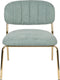 ANLI STYLE LOUNGE CHAIR JOLIEN GOLD/LIGHT GREEN