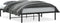vidaXL - Bedframe - metaal - zwart - 135x190 - cm
