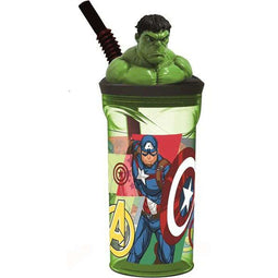 Beker met Rietje The Avengers Seven Wonders Hulk 360 ml