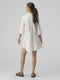 VERO MODA VMHELI 3/4 SHORT DRESS WVN GA NOOS - Korte gestreepte jurk met ruches en v-hals - Maat XL
