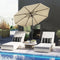Coast Terrasparasol 303 cm - Kantelbare Parasol met Zwengel - 8 Baleinen Dubbel Dak Beige