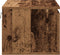 vidaXL - Nachtkastje - met - LED - Wandmontage - Oude - Hout - 50x36x30 - cm