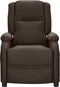 vidaXL Fauteuil verstelbaar stof donkerbruin