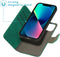 iMoshion Hoesje Geschikt voor iPhone 13 Mini Hoesje Met Pasjeshouder - iMoshion Uitneembare 2-in-1 Luxe Bookcase - Donkergroen