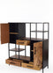 Livingfurn - Kabinetkast Brooklyn 140cm - Mangohout / Gecoat Staal